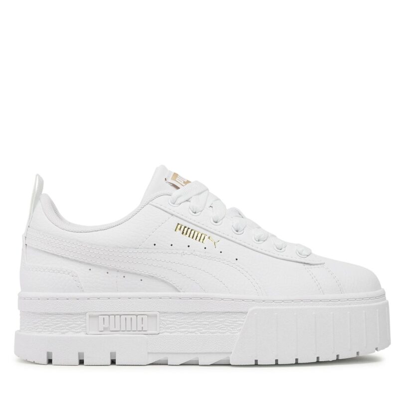 Сникърси Puma Mayze Lth Jr 384527 Бял цвят на ниска цена