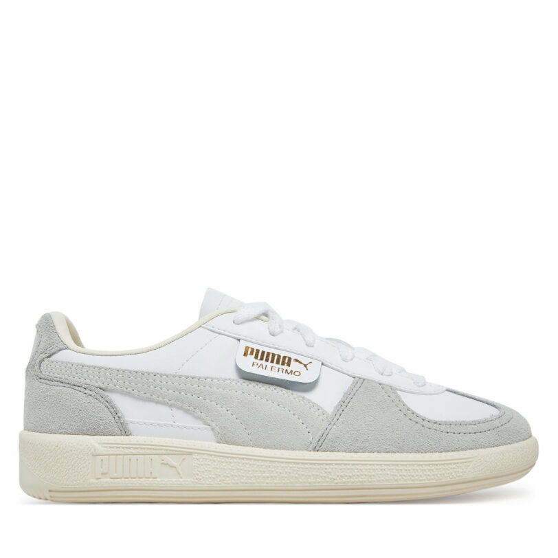 Сникърси Puma Palermo Leather Big Kid 397275 02 Сив цвят на ниска цена