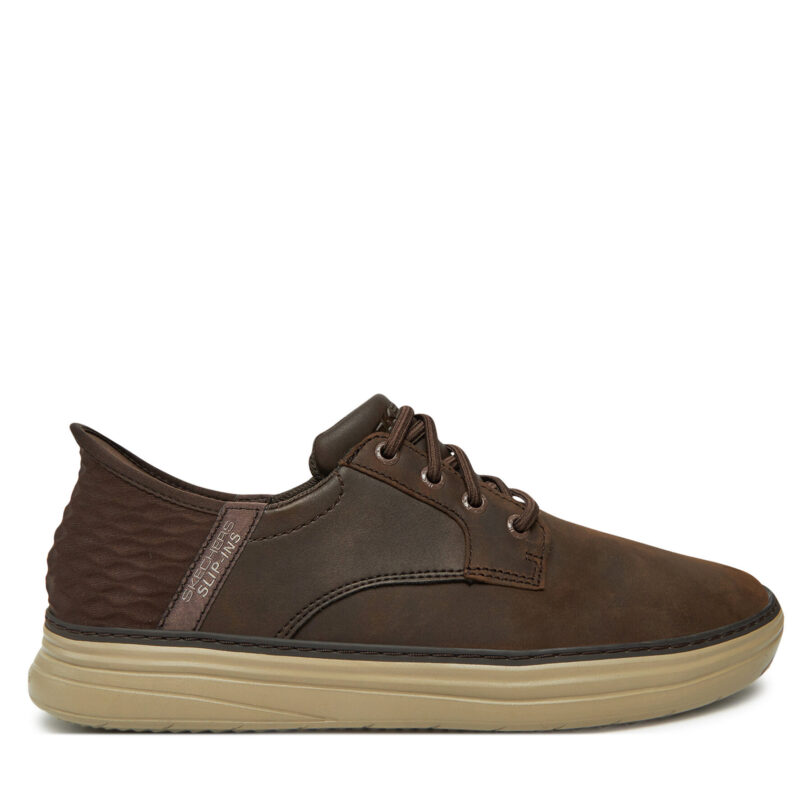 Сникърси Skechers Hyland-Ryland 205279 Кафяв цвят на ниска цена