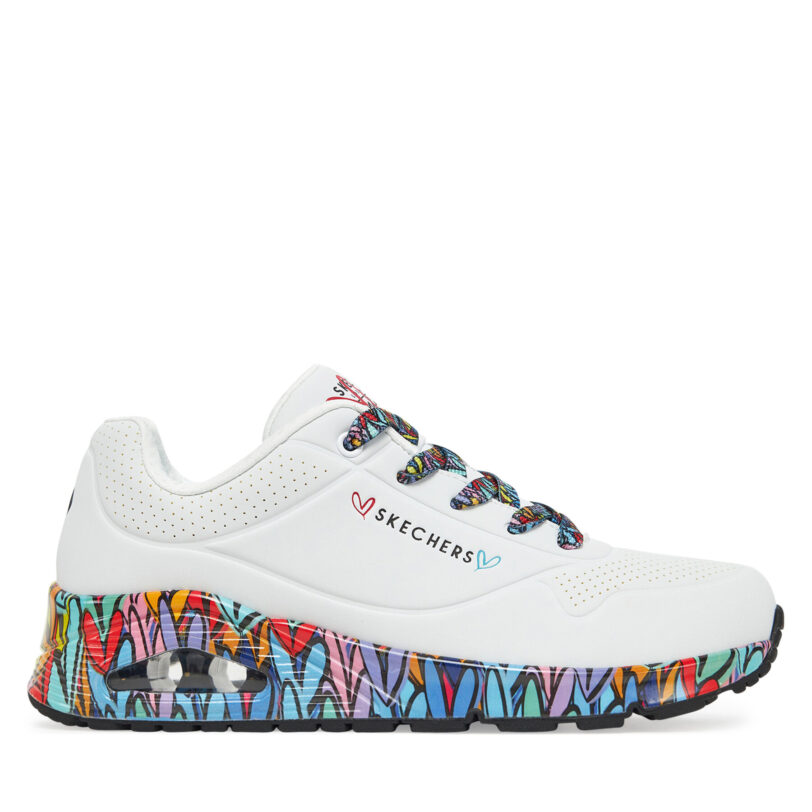 Сникърси Skechers Skechers Uno - Ravaged Love 177918/WMLT Бял цвят на ниска цена