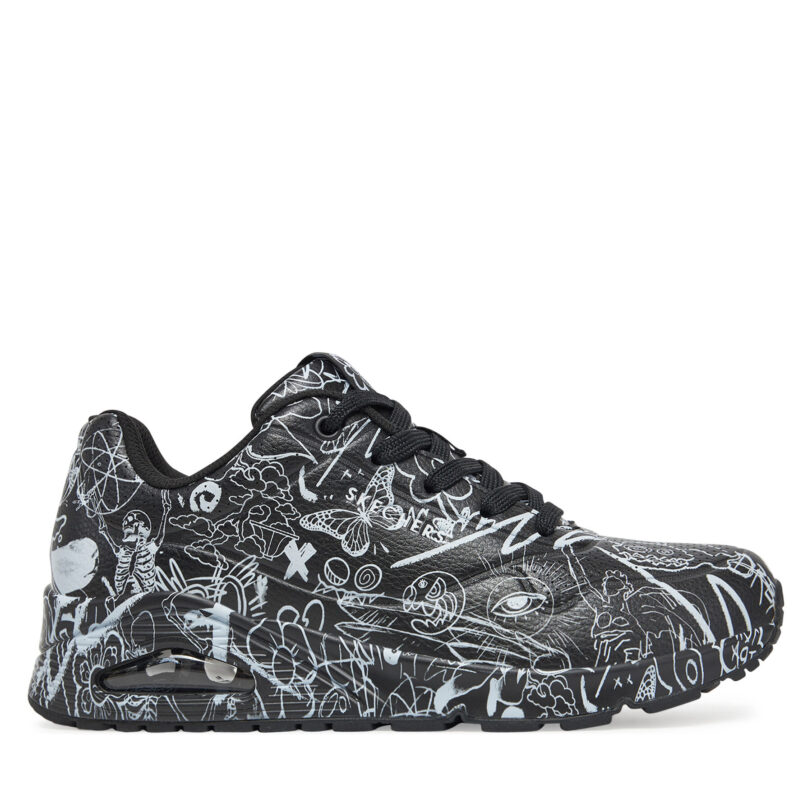 Сникърси Skechers Street Uno - Process Sketch 177972/BKW Черен цвят на ниска цена
