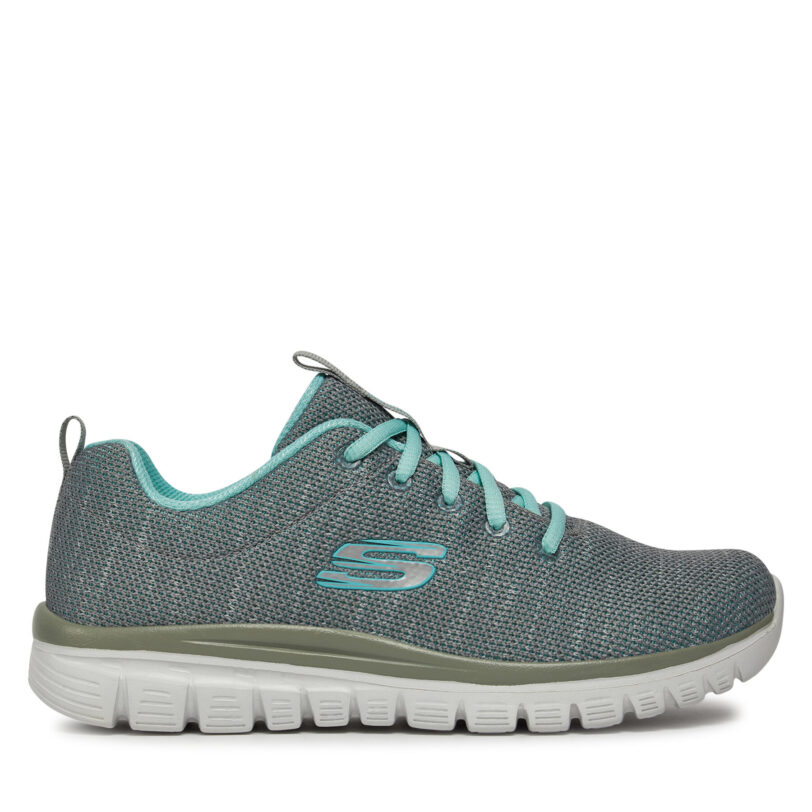 Сникърси Skechers Twisted Fortune 12614/GYMN Сив цвят на ниска цена
