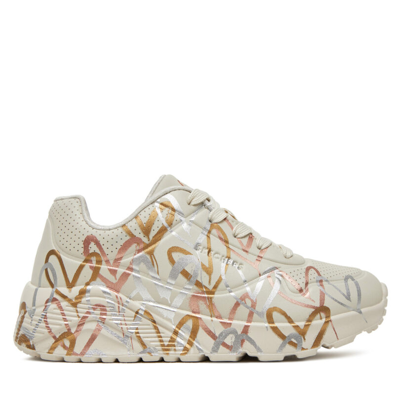 Сникърси Skechers Uno Lite - Metallic 314067L/NTMT Бял цвят на ниска цена