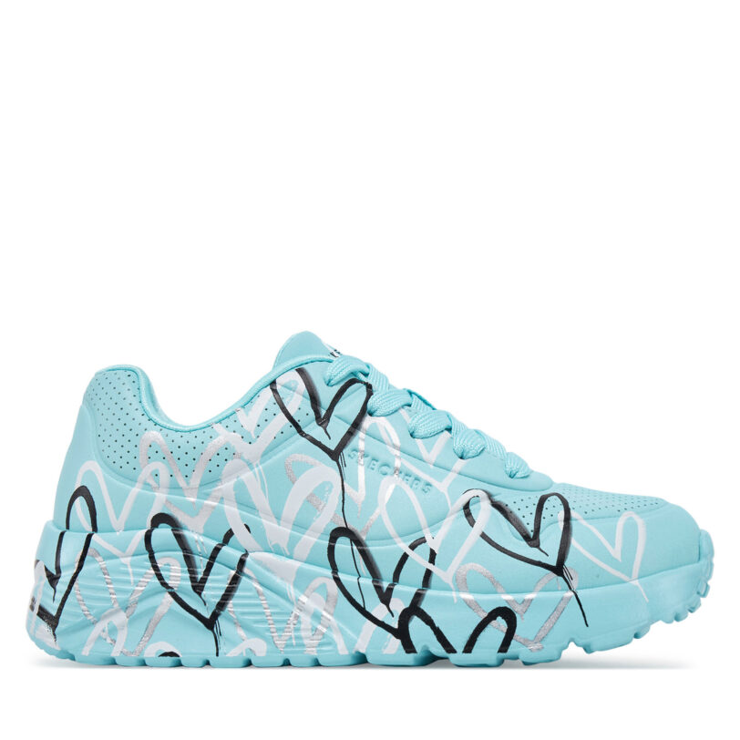 Сникърси Skechers Uno Lite - Metallic Love 314067L/TQMT Син цвят на ниска цена