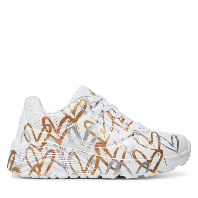 Сникърси Skechers Uno Lite-Metallic Love 314067L/WTGD Бял цвят на ниска цена