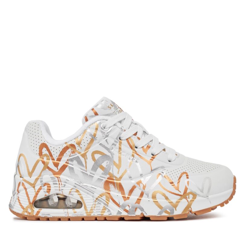 Сникърси Skechers Uno Metallic Love 155523/WTGD Бял цвят на ниска цена