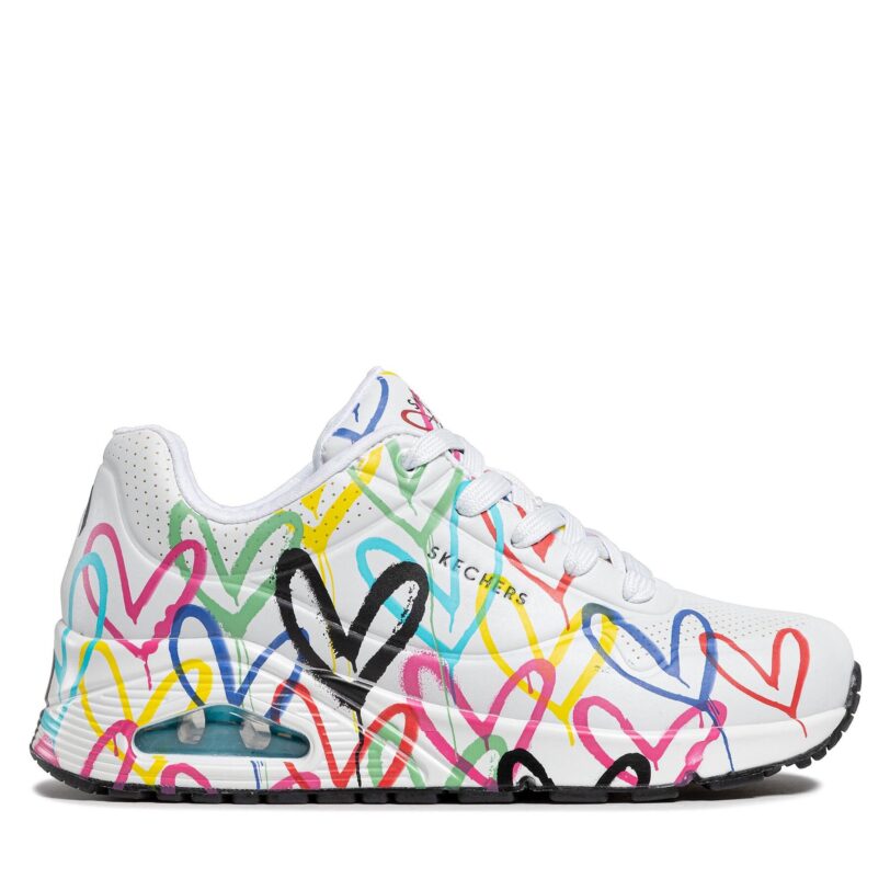 Сникърси Skechers Uno Spread The Love 55507/WMLT Бял цвят на ниска цена