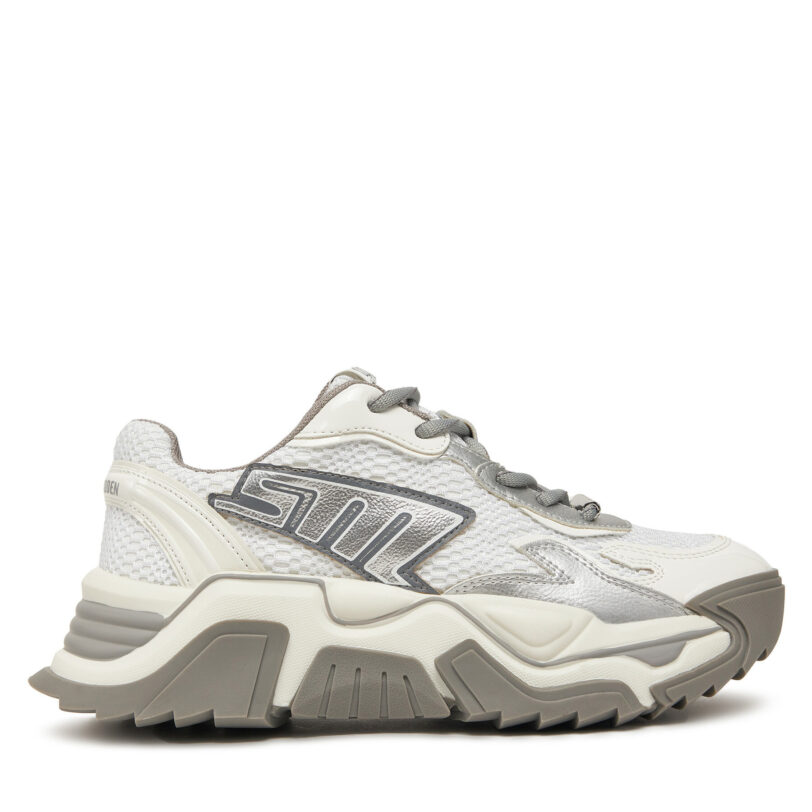 Сникърси Steve Madden Kingpin SM11003513 Бял цвят на ниска цена