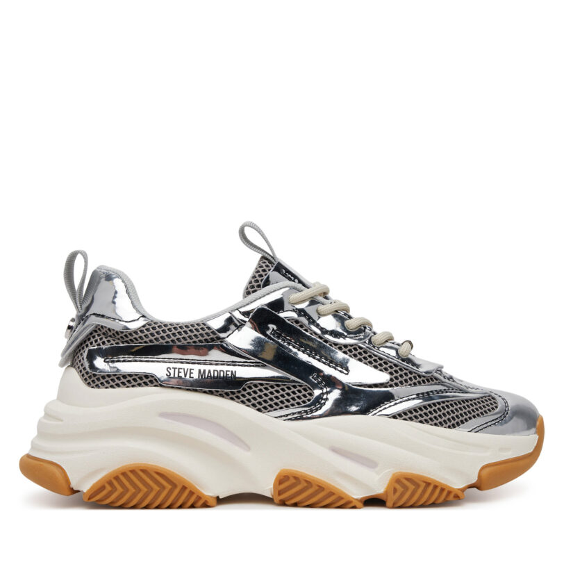 Сникърси Steve Madden Possession-E SM19000033 Сребрист цвят на ниска цена