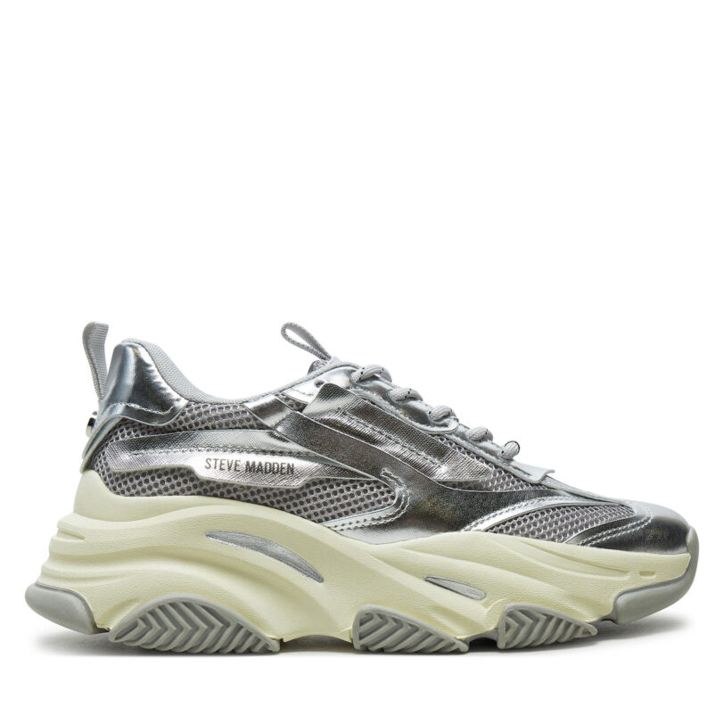 Сникърси Steve Madden Possession-E SM19000033 Сребрист цвят на ниска цена