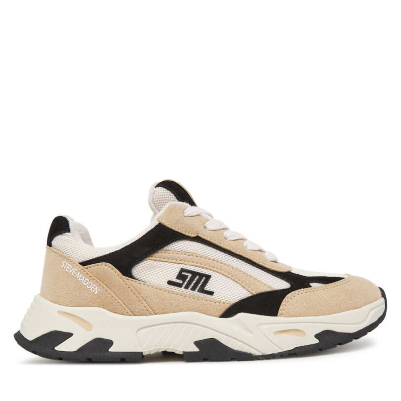 Сникърси Steve Madden Sneak Peak-E SM19000129 Бежов цвят на ниска цена