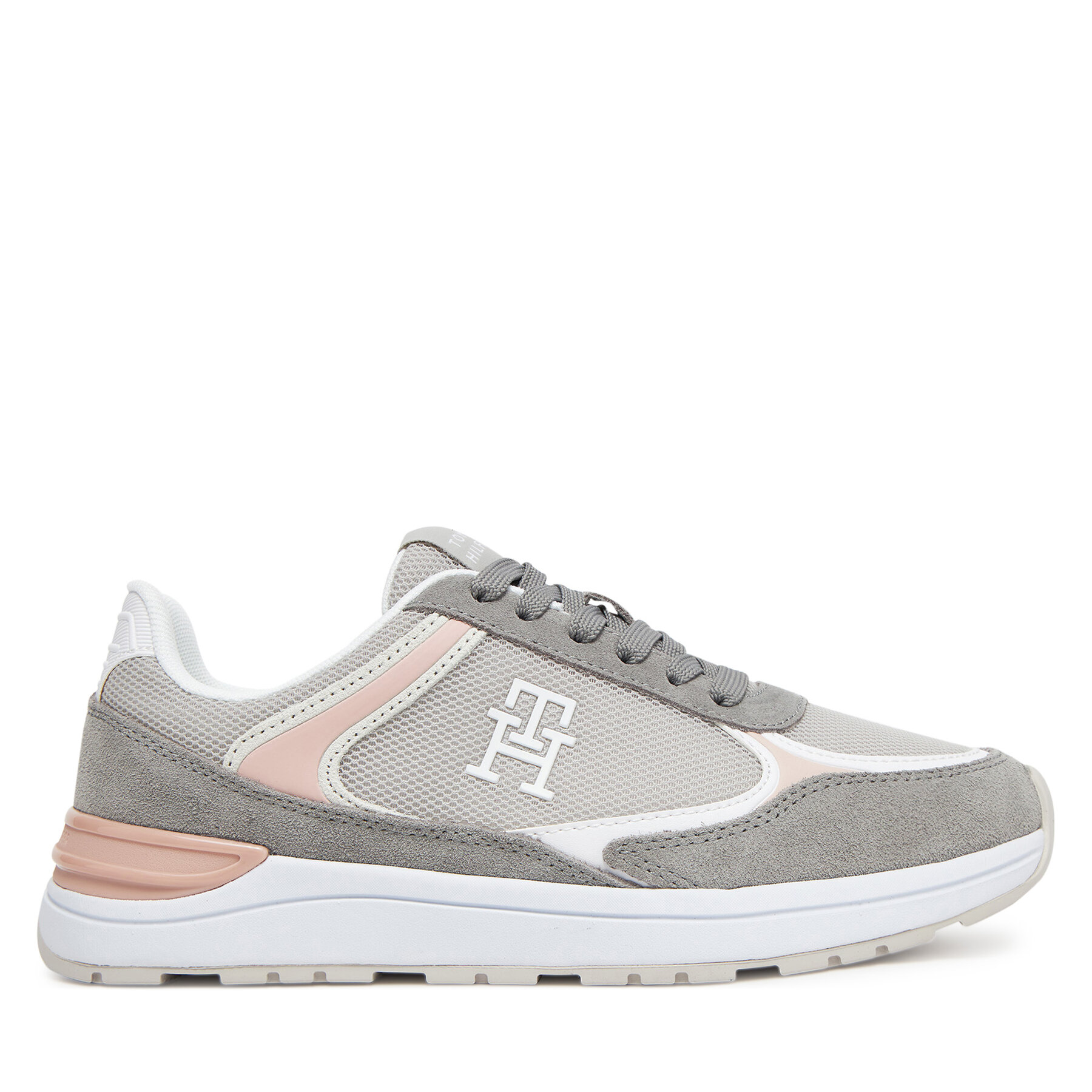 Сникърси Tommy Hilfiger Casual Fashion Runner Mix FW0FW08324 Сив цвят на ниска цена