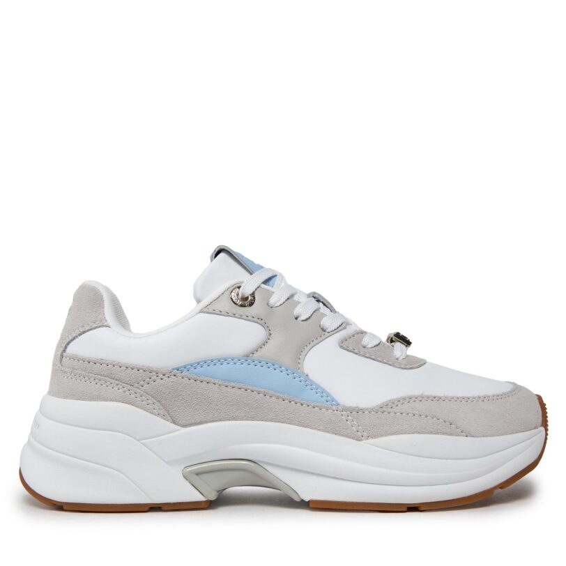 Сникърси Tommy Hilfiger Chunky Feminine Runner Hardware FW0FW07703 Сив цвят на ниска цена