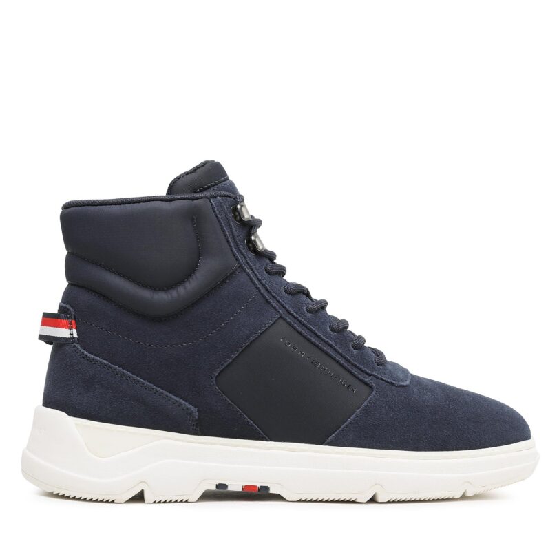 Сникърси Tommy Hilfiger Core Mix Suede Hybrid Boot FM0FM04596 Тъмносин цвят на ниска цена
