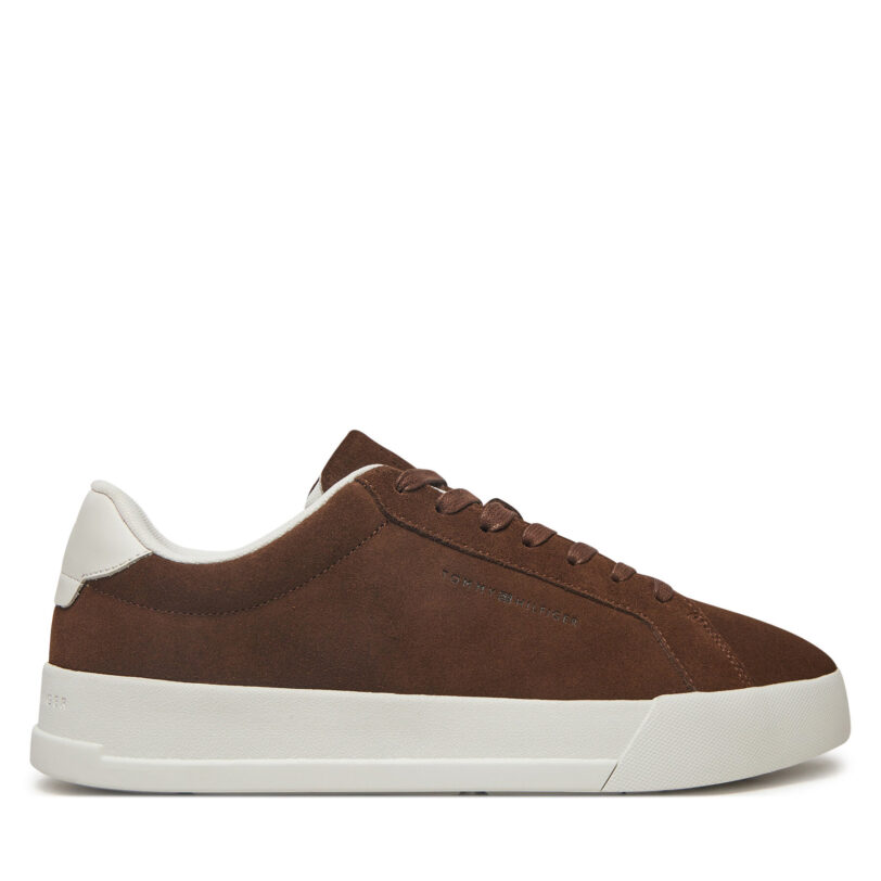 Сникърси Tommy Hilfiger Court FM0FM05459 Кафяв цвят на ниска цена