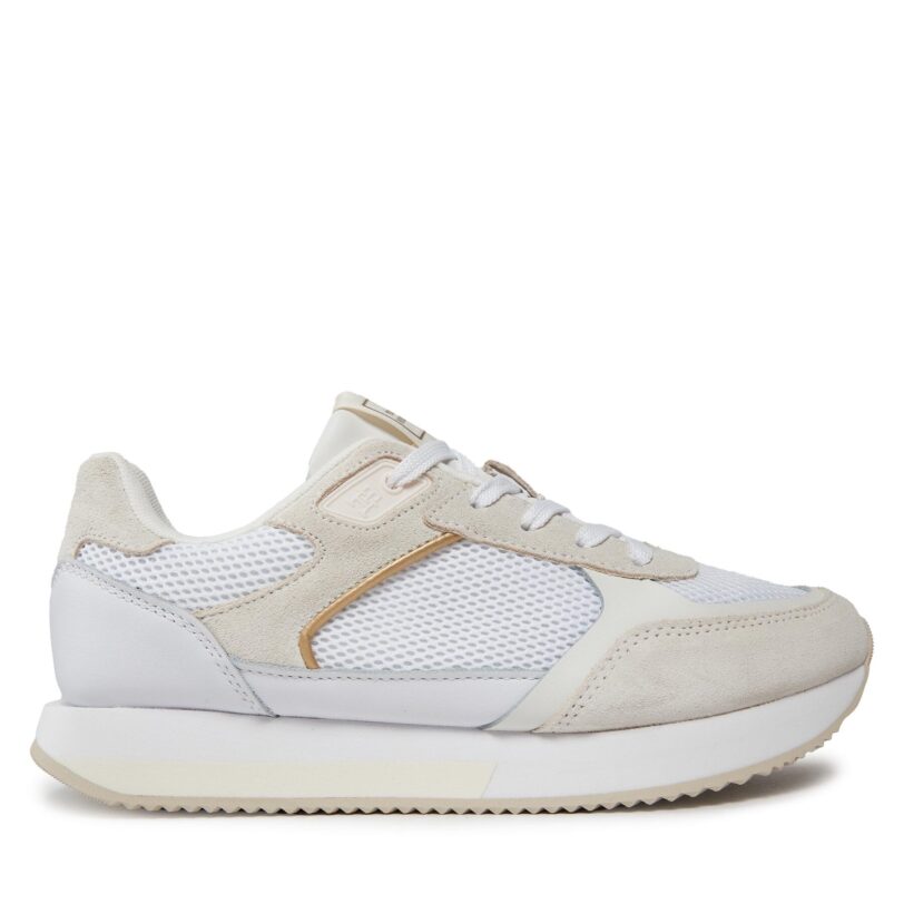 Сникърси Tommy Hilfiger Essential Elevated Runner FW0FW07700 Бял цвят на ниска цена