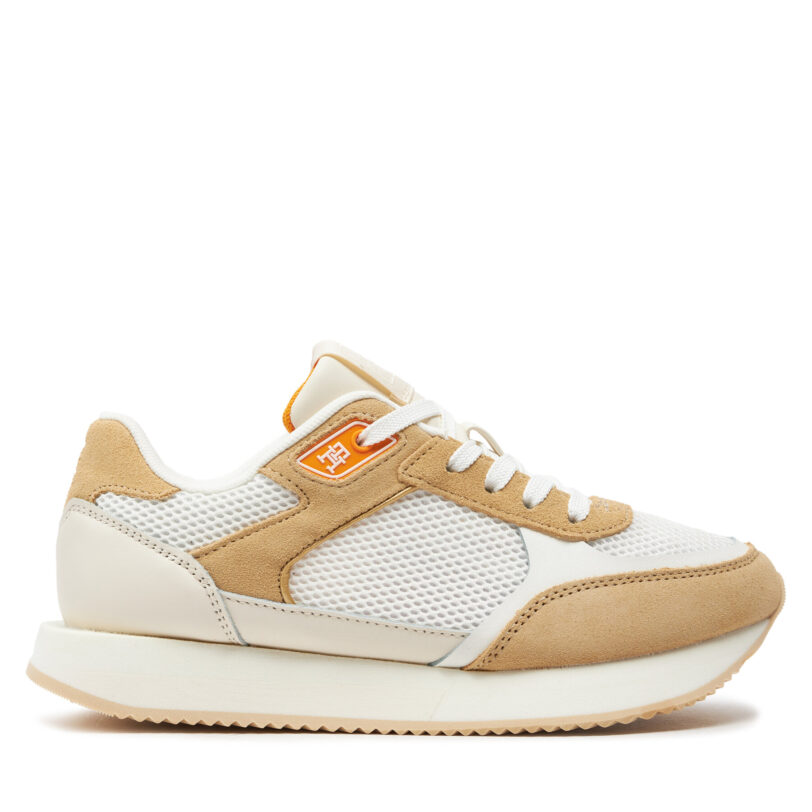 Сникърси Tommy Hilfiger Essential Elevated Runner FW0FW07700 Екрю цвят на ниска цена