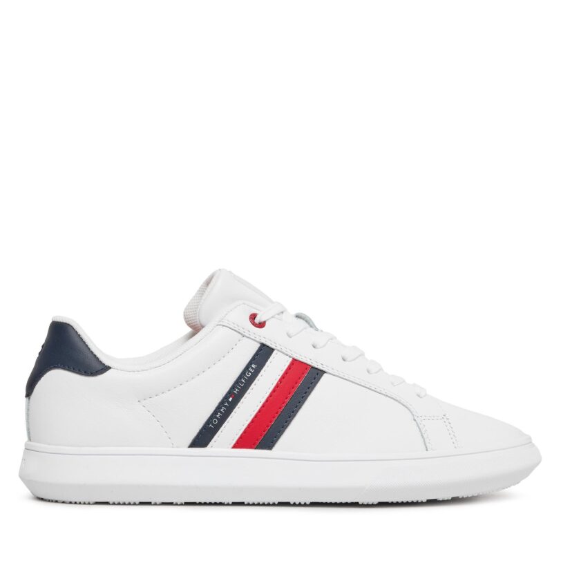 Сникърси Tommy Hilfiger Essential Leather Cupsole FM0FM04921 Бял цвят на ниска цена