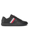 Сникърси Tommy Hilfiger Essential Leather Cupsole FM0FM04921 Черен цвят на ниска цена