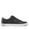 Сникърси Tommy Hilfiger Essential Leather Detail Vulc FM0FM04047 Черен цвят на ниска цена
