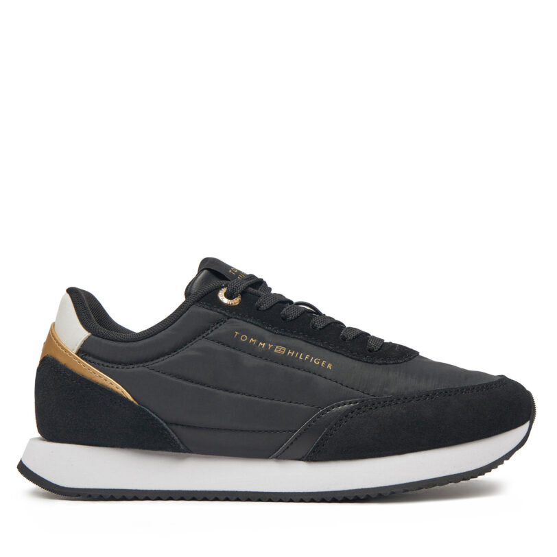 Сникърси Tommy Hilfiger Essential Runner FW0FW08332 Черен цвят на ниска цена