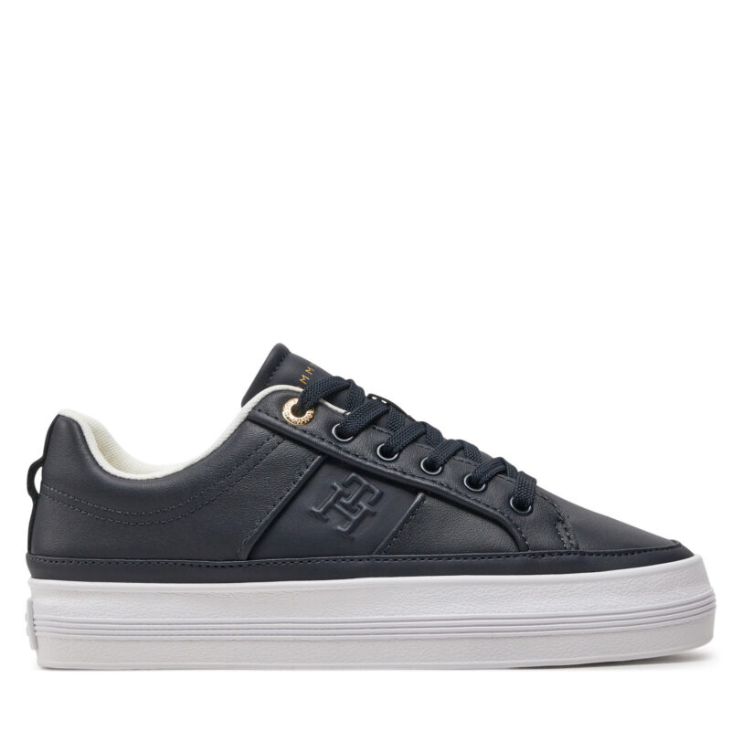Сникърси Tommy Hilfiger Essential Vulc Sneaker Monogram FW0FW07945 Тъмносин цвят на ниска цена