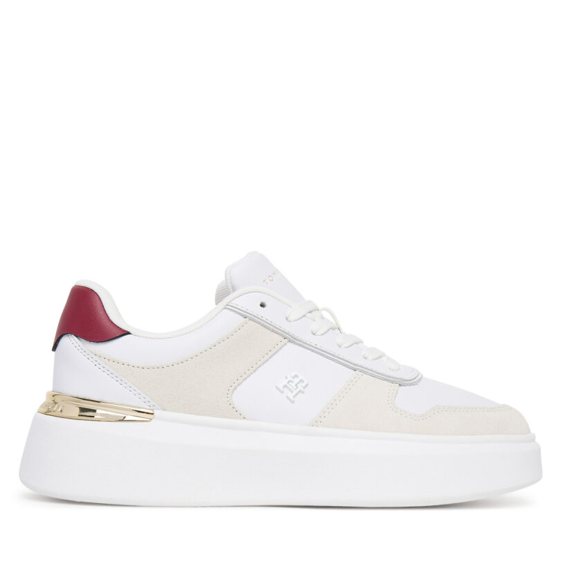 Сникърси Tommy Hilfiger Fashion Court Mix FW0FW08632 Бял цвят на ниска цена