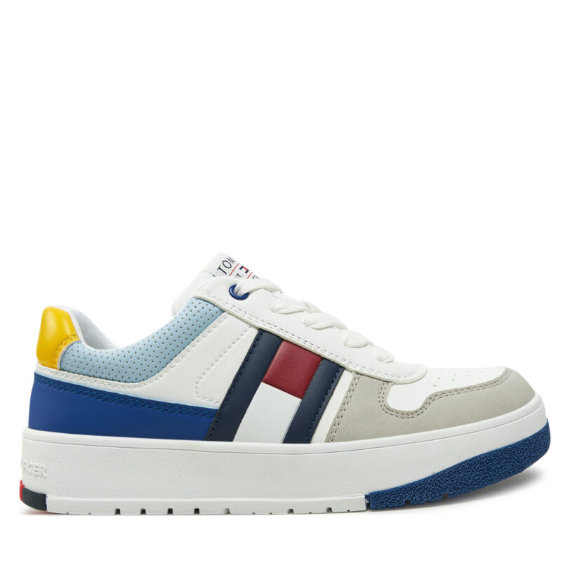 Сникърси Tommy Hilfiger Flag Low Cut Lace-Up Sneaker T3X9-33863-1269 S Бял цвят на ниска цена