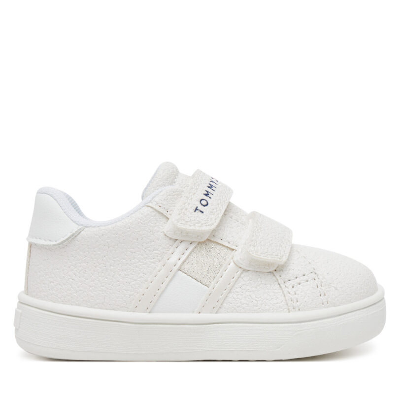 Сникърси Tommy Hilfiger Flag Low Cut Velcro Sneaker T1A9-33726-0375 M Бял цвят на ниска цена