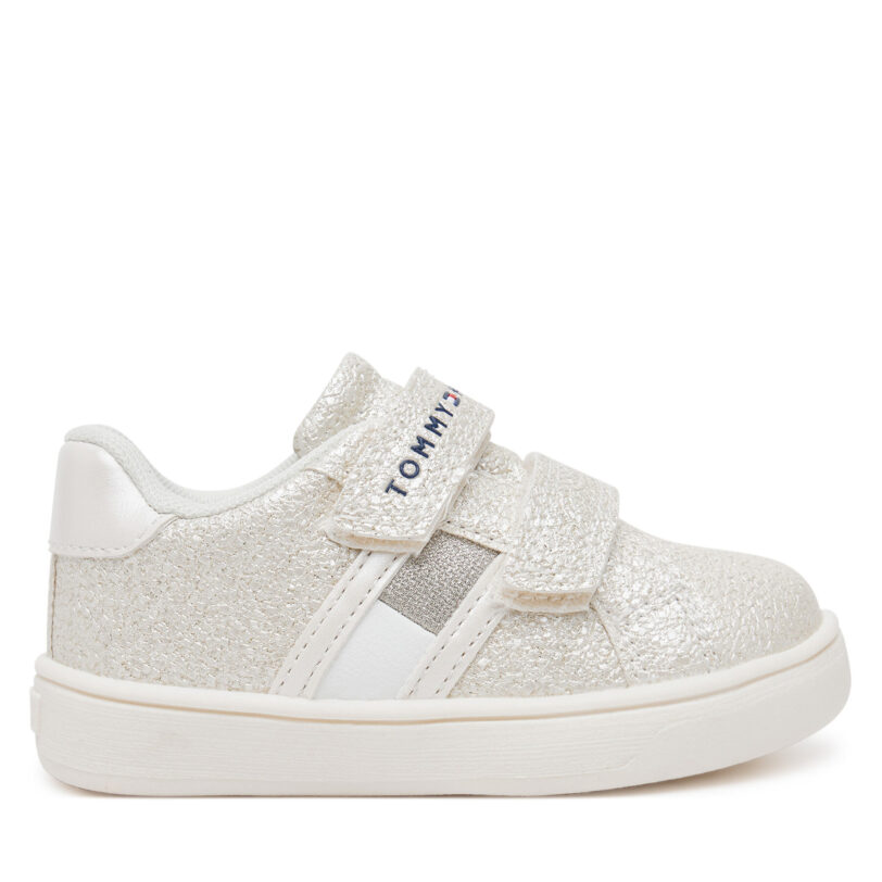 Сникърси Tommy Hilfiger Flag Low Cut Velcro Sneaker T1A9-33726-0375 M Екрю цвят на ниска цена