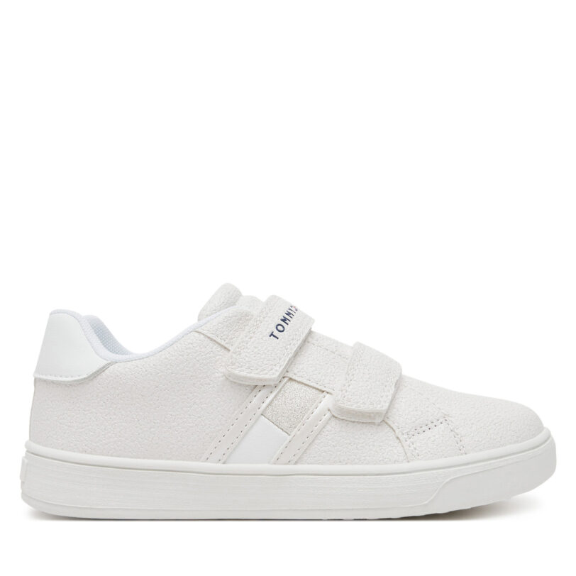 Сникърси Tommy Hilfiger Flag Low Cut Velcro Sneaker T1A9-33726-0375 S Бял цвят на ниска цена