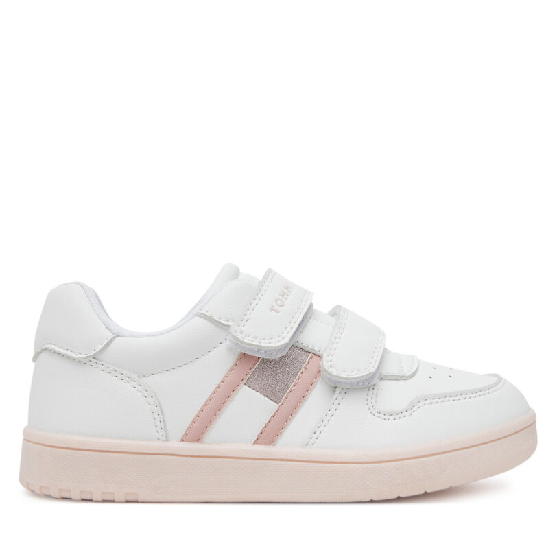 Сникърси Tommy Hilfiger Flag Low Cut Velcro Sneaker T1A9-33730-1439 S Бял цвят на ниска цена