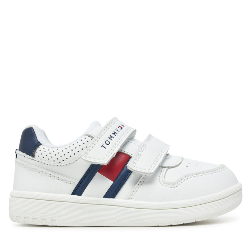 Сникърси Tommy Hilfiger Flag Low Cut Velcro Sneaker T1X9-33841-1355 M Бял цвят на ниска цена