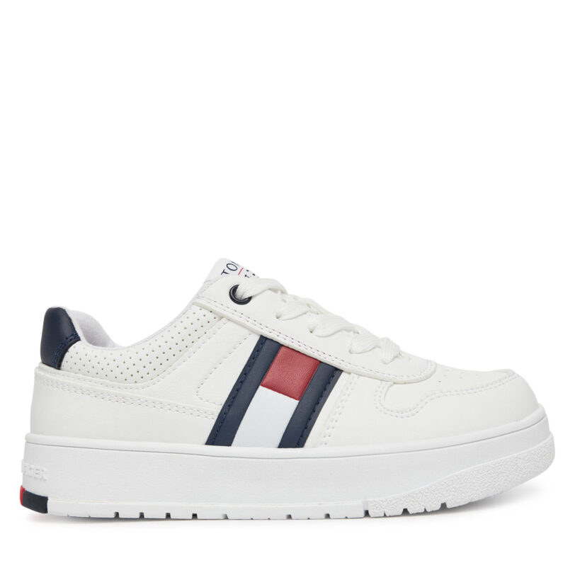 Сникърси Tommy Hilfiger Flag Low Cut Velcro Sneaker T3X9-33859-1355 M Бял цвят на ниска цена