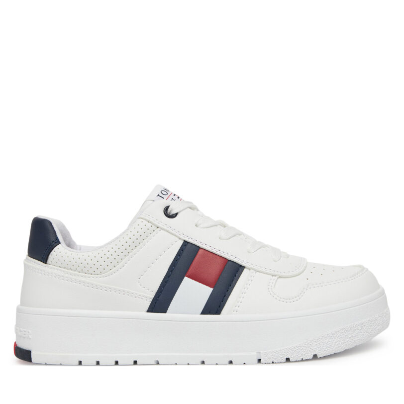 Сникърси Tommy Hilfiger Flag Low Cut Velcro Sneaker T3X9-33859-1355 S Бял цвят на ниска цена