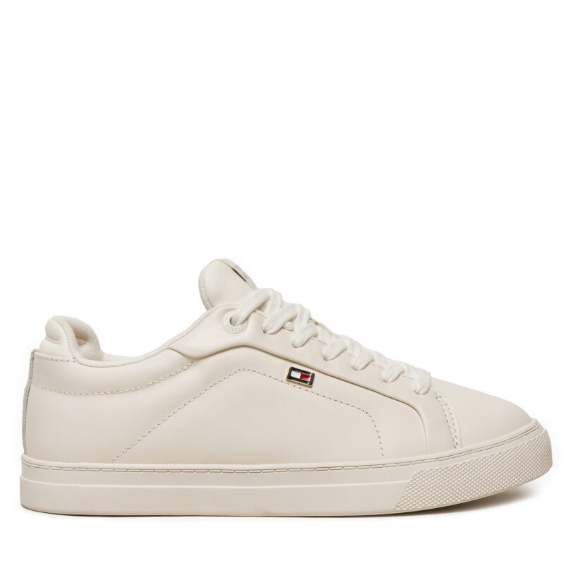 Сникърси Tommy Hilfiger Icon Court Sneaker Flag FW0FW08327 Екрю цвят на ниска цена