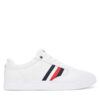 Сникърси Tommy Hilfiger Icon Court Stripes FM0FM05628 Бял цвят на ниска цена