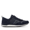 Сникърси Tommy Hilfiger Iconic Leather Suede Mix Runner FM0FM00924 Тъмносин цвят на ниска цена