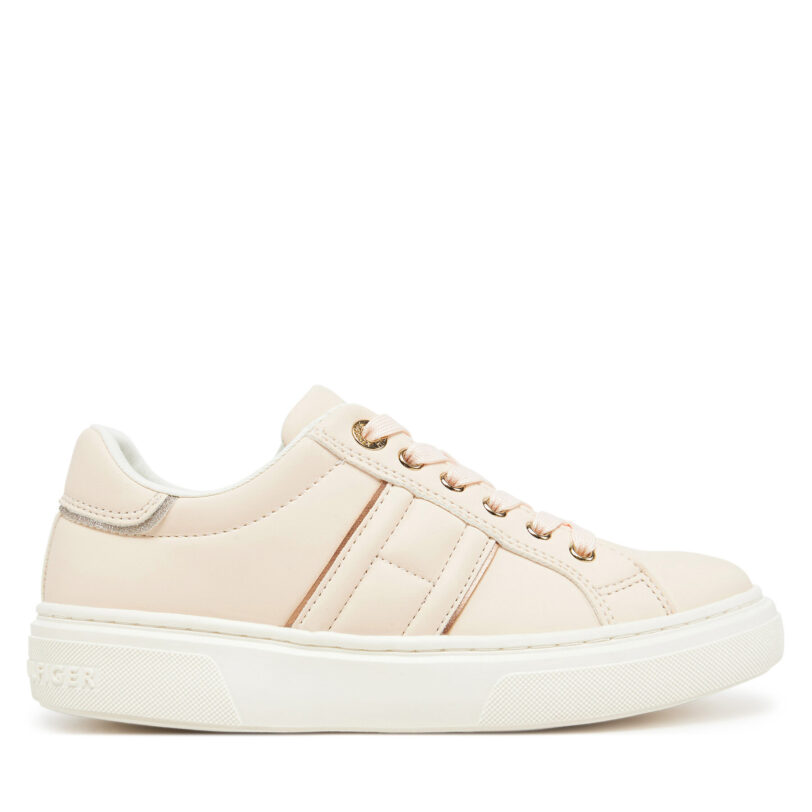Сникърси Tommy Hilfiger Low Cut Lace-Up Sneake 3A9-33745-1439 Розов цвят на ниска цена