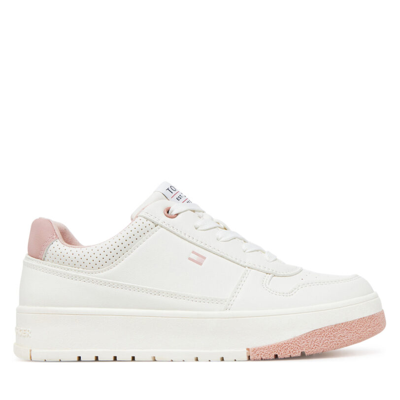 Сникърси Tommy Hilfiger Low Cut Lace-Up Sneaker T3A9-33740-1355 S Бял цвят на ниска цена