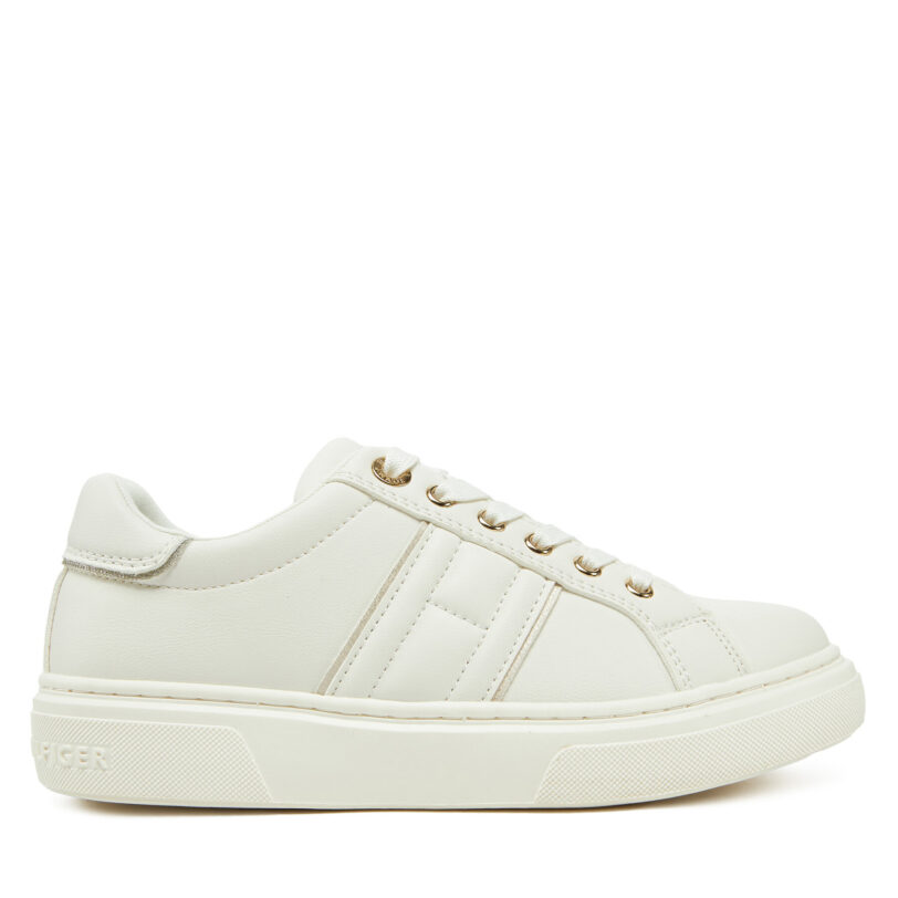 Сникърси Tommy Hilfiger Low Cut Lace-Up Sneaker T3A9-33745-1439 S Бял цвят на ниска цена