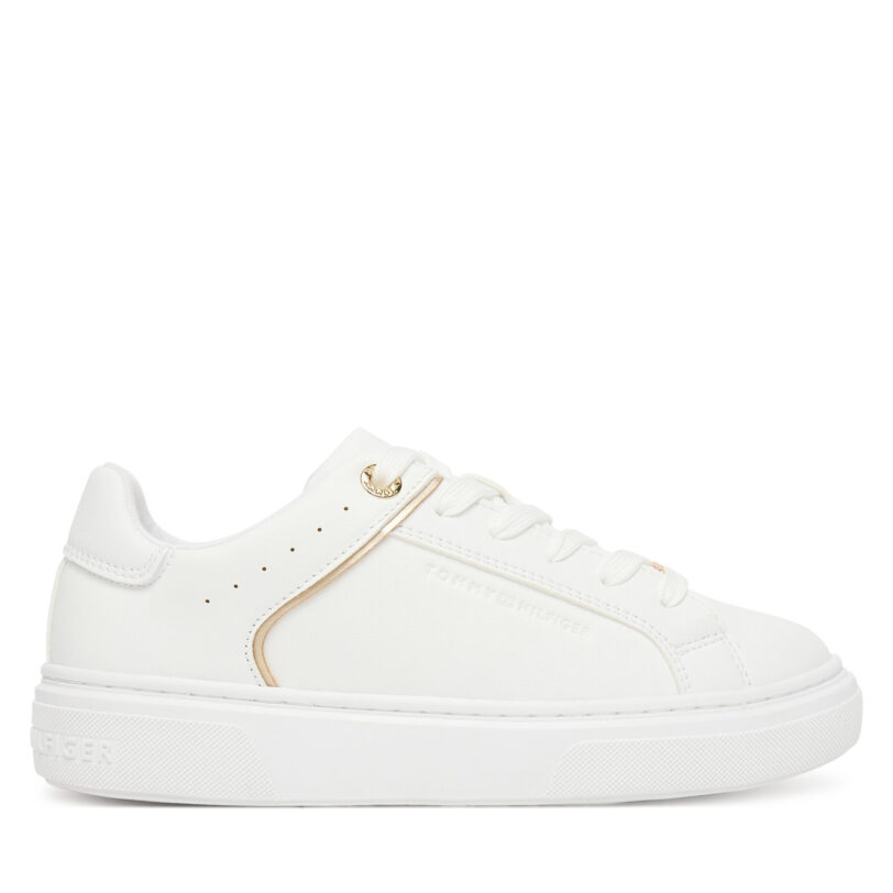 Сникърси Tommy Hilfiger Low Cut Lace Up Sneaker T3A9-33982-1355 D Бял цвят на ниска цена