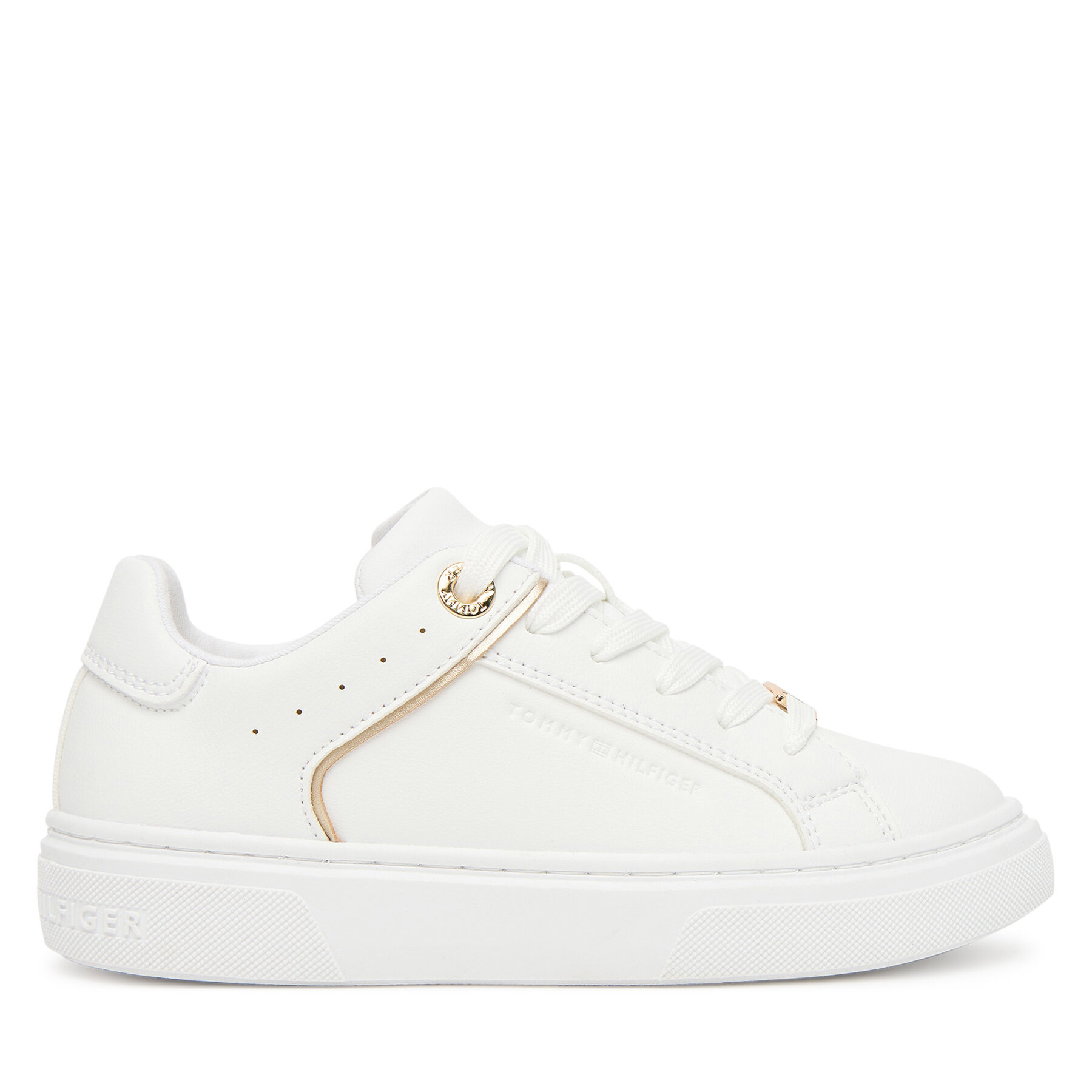 Сникърси Tommy Hilfiger Low Cut Lace Up Sneaker T3A9-33982-1355 S Бял цвят на ниска цена