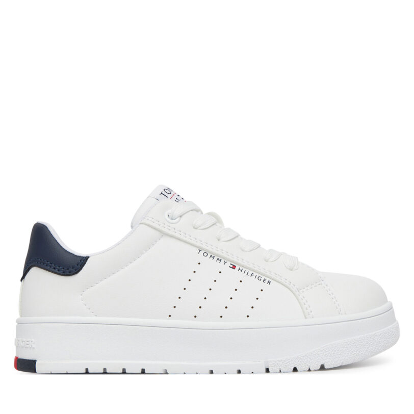 Сникърси Tommy Hilfiger Low Cut Lace-Up Sneaker T3X9-33856-1355 M Бял цвят на ниска цена