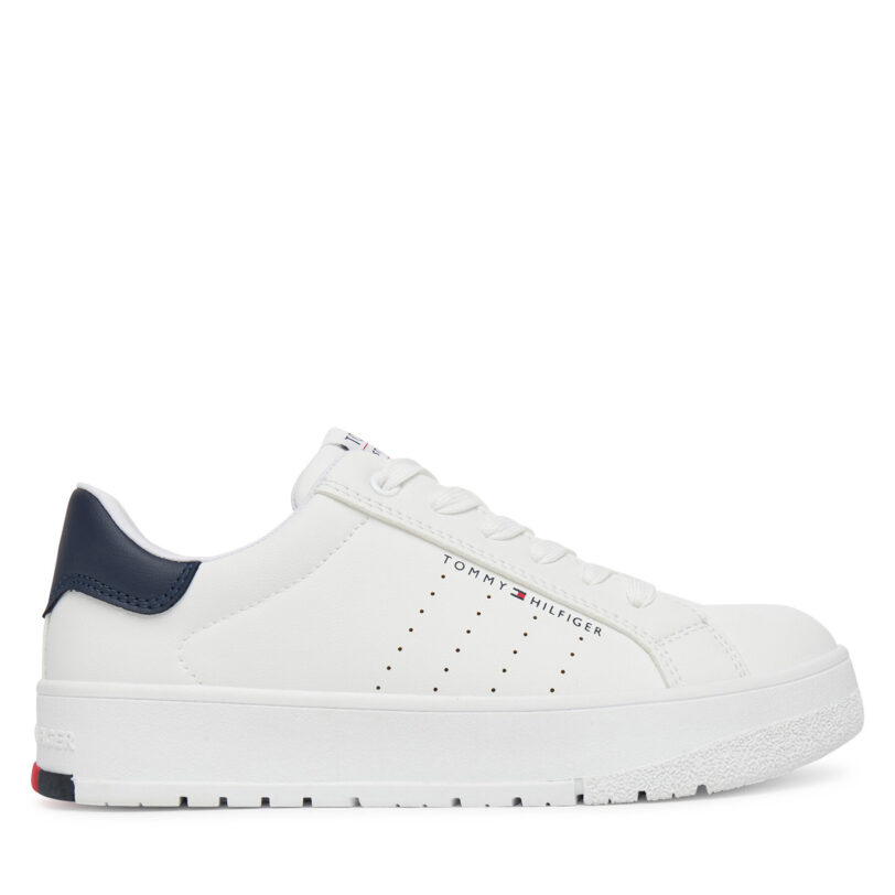 Сникърси Tommy Hilfiger Low Cut Lace-Up Sneaker T3X9-33856-1355 S Бял цвят на ниска цена