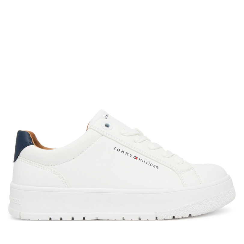 Сникърси Tommy Hilfiger Low Cut Lace Up Sneaker T3X9-34091-1355 D Бял цвят на ниска цена