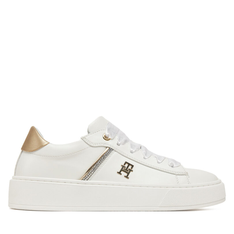 Сникърси Tommy Hilfiger Low Cut Lace-Up Sneaker T4A9-33933-0206 S Бял цвят на ниска цена