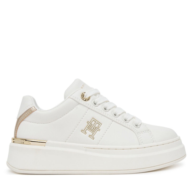 Сникърси Tommy Hilfiger Low Cut Lace-Up T3A9-33985-1355 S Бял цвят на ниска цена