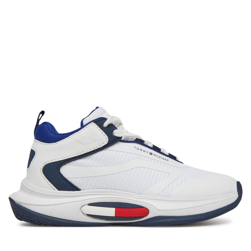 Сникърси Tommy Hilfiger Low Cut Lace-Up T3B9-33884-1695 Бял цвят на ниска цена