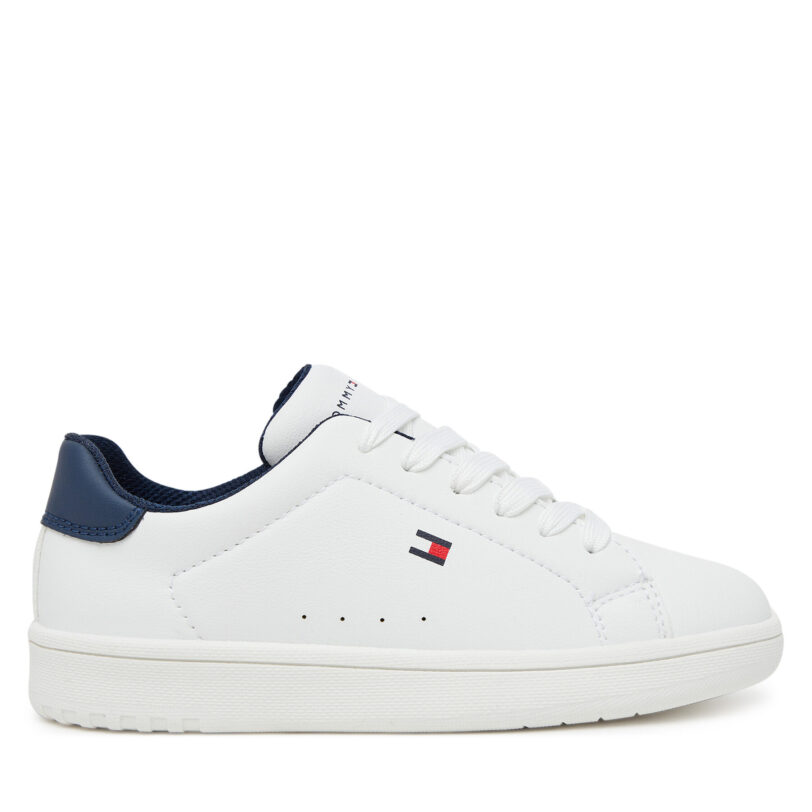 Сникърси Tommy Hilfiger Low Cut Lace-Up T3X9-34073-1355X S Бял цвят на ниска цена